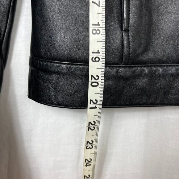 Alpinestars 100% Leather Motorcycle Jacket Womens S Side Zip Pleated Moto Black - Picture 13 of 16